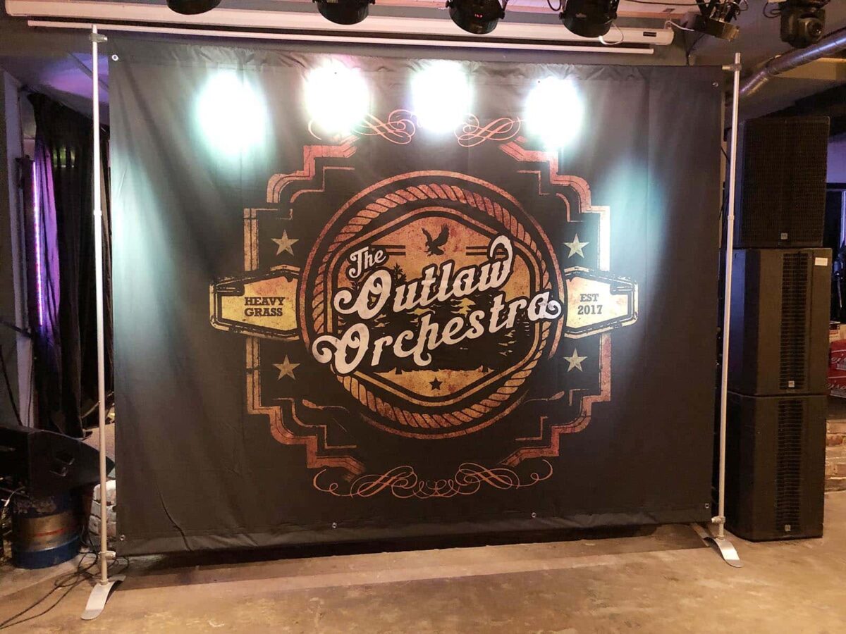 Full Colour Band backdrop with Stand