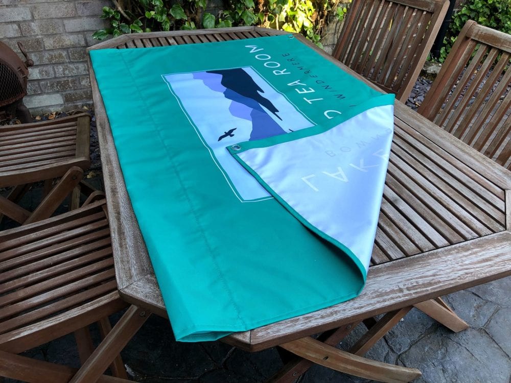 Banner printing for outside seating area
