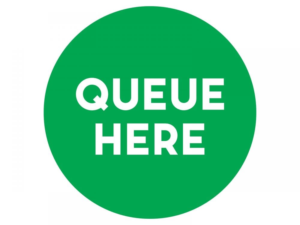 Queue-here-GREEN