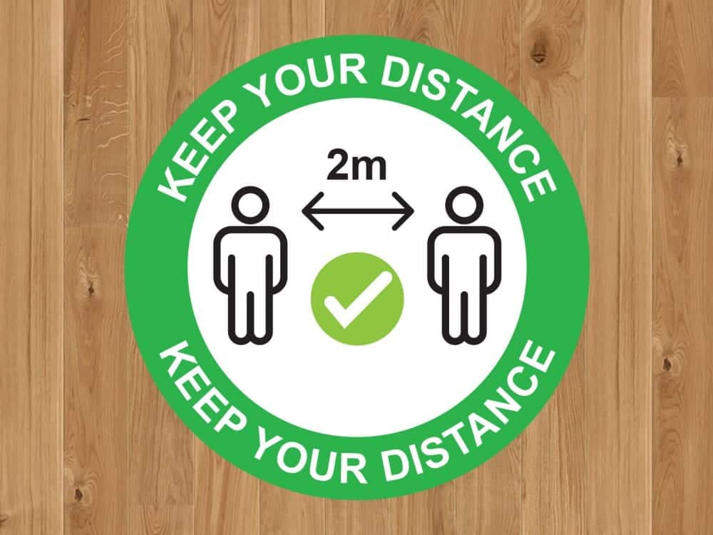 Keep Your Distance Floor Marker